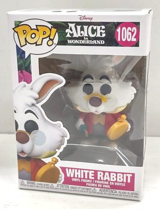 Alice nel Paese delle Meraviglie 70th Anniversario Disney Funko POP Vinile Figura Bianconiglio con Orologio 9 cm (Spedito in 24 ore)