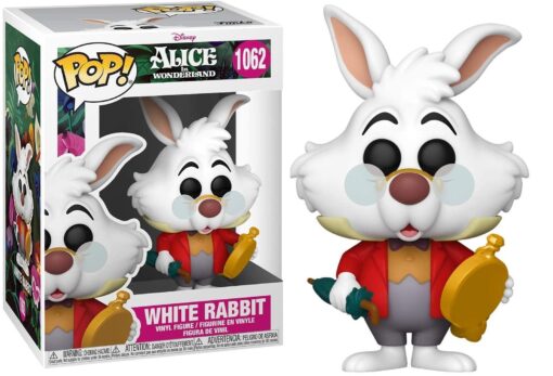 Alice nel Paese delle Meraviglie 70th Anniversario Disney Funko POP Vinile Figura Bianconiglio con Orologio 9 cm (Spedito in 24 ore) - immagine 2