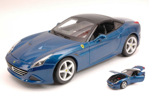 BBURAGO BU16003BL FERRARI CALIFORNIA T (CLOSED TOP) 2014 BLUE 1:18 Modellino