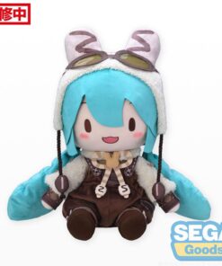 Character Vocal Series 01: Hatsune Miku Fuwa Petit Peluche Figura Hatsune Miku Marshmallow Hot Cocoa Ver. Ll 45 Cm Sega