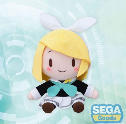 Character Vocal Series 02: Kagamine Rin/len Fuwa Petit Mini Peluche Figura Kagamine Rin Uniforme Ver. (ex) 16 Cm Sega