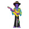 Funko Figure in Vinile Premium Gold Jimi Hendrix Blacklight 13 Cm Funko