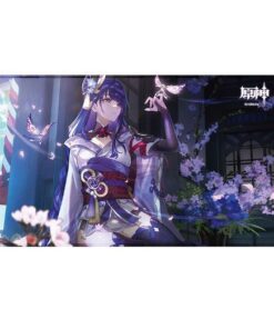 Genshin Impact Firefly Acg Carnival 2022 Event Tappetino Per Mouse Raiden Shogun / Raiden Ei / Beelzebul 70 X 40 Cm Mihoyo