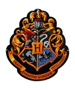 Harry Potter - Piastra in Metallo "Hogwarts" Con Gancio 28 x 32 cm