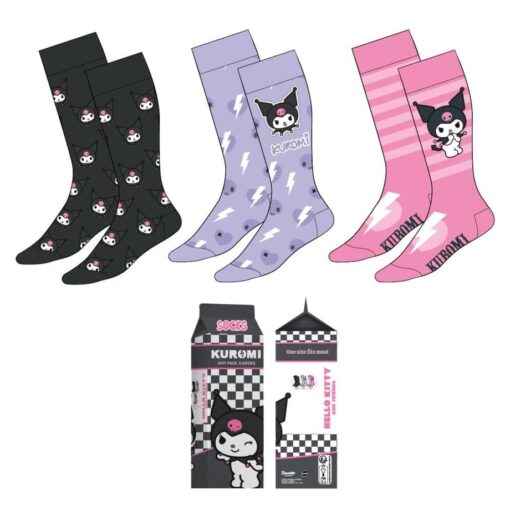 Hello Kitty Kuromi Pack 3 Adulto Calzini Cerdà
