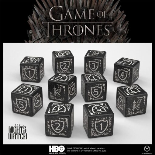 Il Trono Di Spade Dice Set Night's Watch 10xd6 (10) Q Workshop