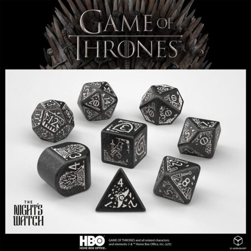 Il Trono Di Spade Dice Set Night's Watch (8) Q Workshop