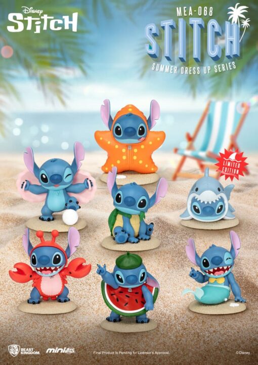 Lilo & Stitch Mini Uova Attack Figures 10 Cm Stitch Summer Dress Up Series Assortment (6) Beast Kingdom Toys