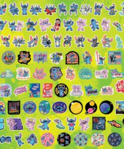 Lilo & Stitch Sticker Set 100 Pezzi  Con Figure Int.
