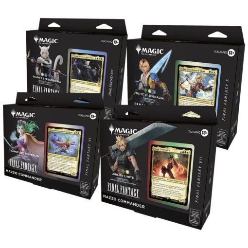 Magic The Gathering Final Fantasy Commander Decks Dispay (4)[ITA]