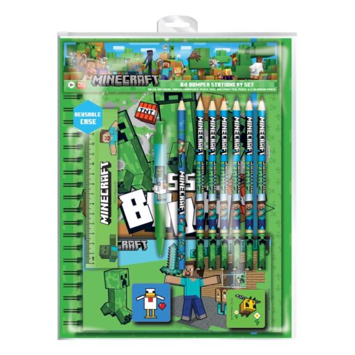 Minecraft 12-Piece Stationery Set A4 Bumper Pyramid International