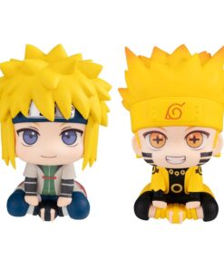 Naruto Shippuden Look Up Pvc Statua Naruto Uzumaki Six Paths Sage Mode & Minato Namikaze 11 Cm (with Regalo) Megahouse