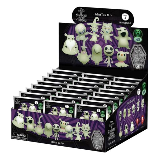 Nightmare Before Natale 3d Pvc Bag Clips  Glow In The Dark Series 8  Con Figure Int.