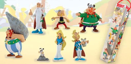 PLASTOY ASTERIX GALLIC VILLAGE TUBE 7 FIGURES FIGURA