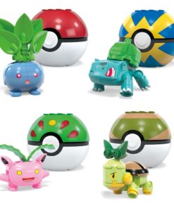 Pokémon MEGA Construction Set Grass-Type Trainer Team Building Toy Kit Mattel