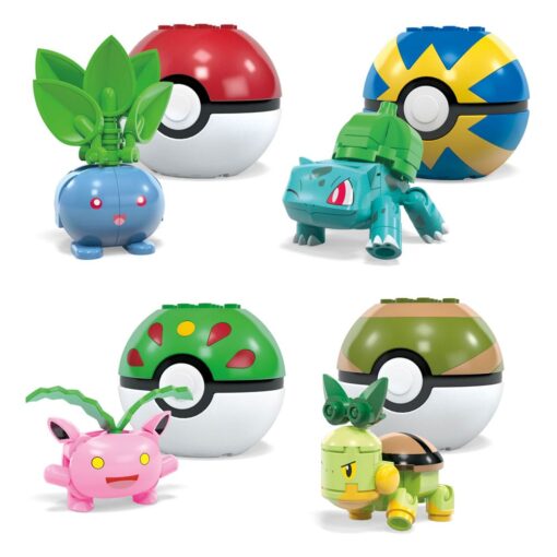 Pokémon MEGA Construction Set Grass-Type Trainer Team Building Toy Kit Mattel