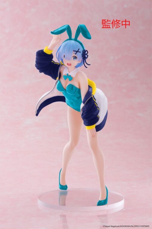Re:zero Starting Life In Another World Coreful Pvc Statua Rem (jacket Bunny Ver.) Renewal 18 Cm Taito Prize