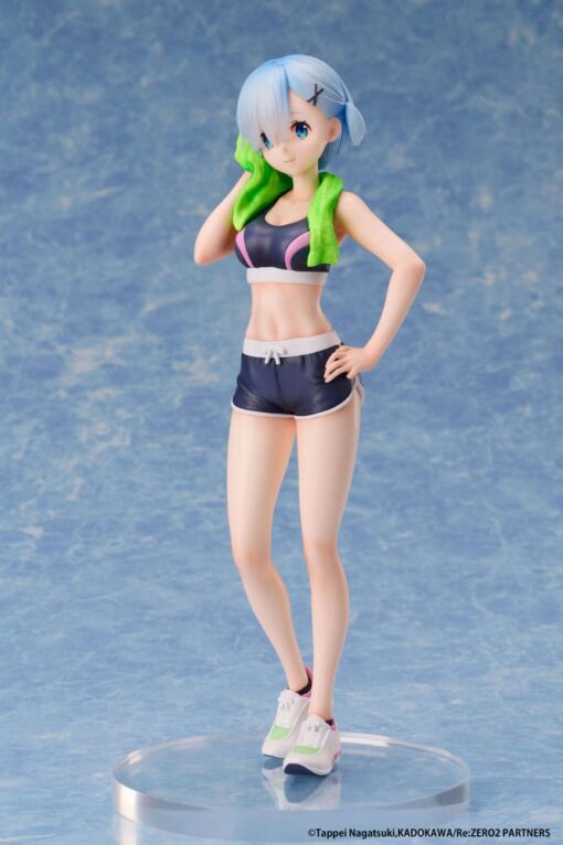 Re:zero Starting Life In Another World Pvc Statua 1/7 Rem Sports Wear 23 Cm Elcoco