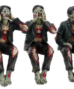 SEE NO HEAR NO SPEAK NO EVIL ZOMBIES STATUA NEMESIS NOW