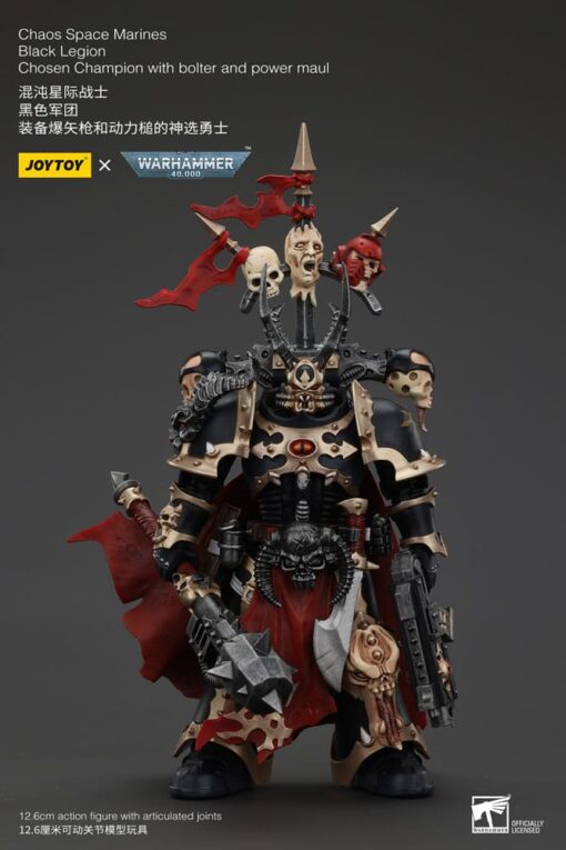 Warhammer 40k Actionfigur Chaos Space Marines Black Legion Chosen Champion Con Bolter E Power Maul 20 Cm Joy Toy (cn)