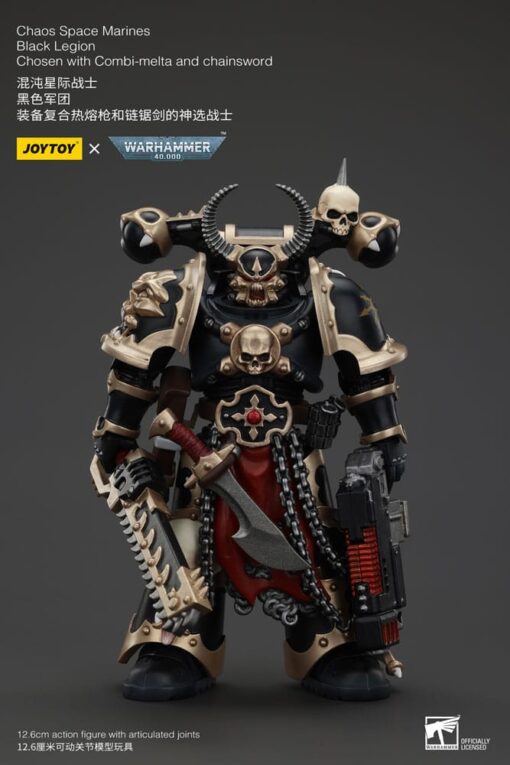 Warhammer 40k Actionfigur Chaos Space Marines Black Legion Chosen Con Combi-melta E Chainsword 20 Cm Joy Toy (cn)