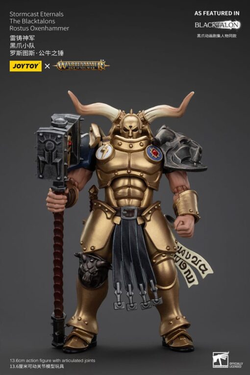 Warhammer Age Of Sigmar Actionfigur Stormcast Eternals The Blacktalons Rostus Oxen Hammer 20 Cm Joy Toy (CN)