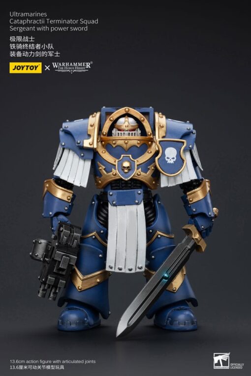 Warhammer The Horus Heresy Action Figura 1/18 Ultramarines Cataphractii Terminator Squad Sergeant Con Power Sword 14 Cm Joy Toy