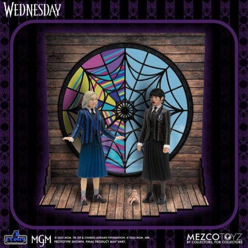Wednesday 5 Points Figura Wednesday & Enid Boxed Set 10 Cm Mezco Toys