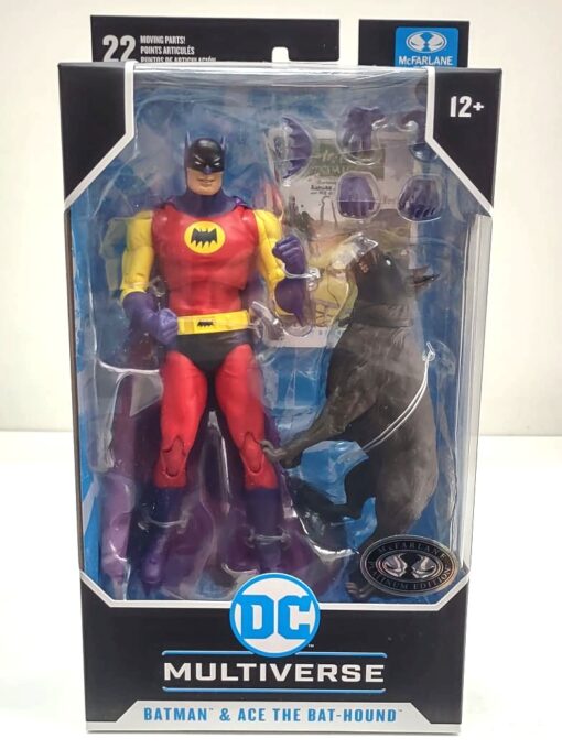 (NA) Batman & Ace the Bat-Hound (Silver Age) DC Multiverse Action Figures 18 cm Platinum Edition Chase (Spedito in 24 ore)