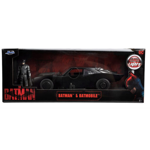 Dc Comics The Batman Batmovil Metal Car + Batman Figura Set Lights Jada Toys