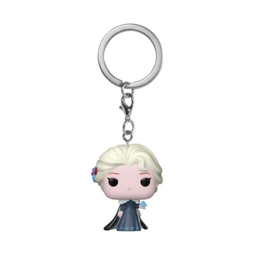 Disney Princess Pop! Vinile Portachiavis 4 Cm Holiday Elsa  Funko