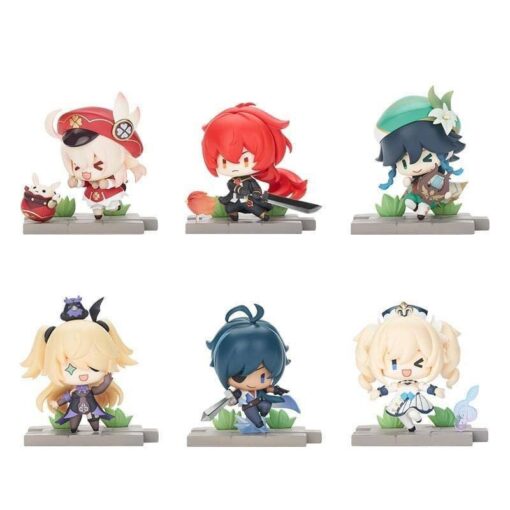Genshin Impact Battle Scene Series Trading Figura 6-pack Mondstadt Edition 5 Cm Mihoyo