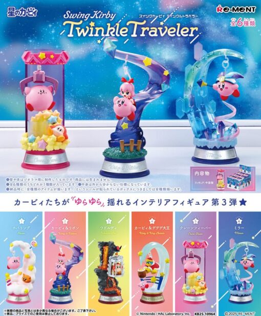 Kirby Mini Figures 6 Cm Swing Kirby Twinkle Traveler  Re-Ment