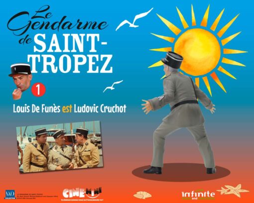 Le Gendarme Dst 1 De Funes Est Cruchot Mini Figura Infinite Statua