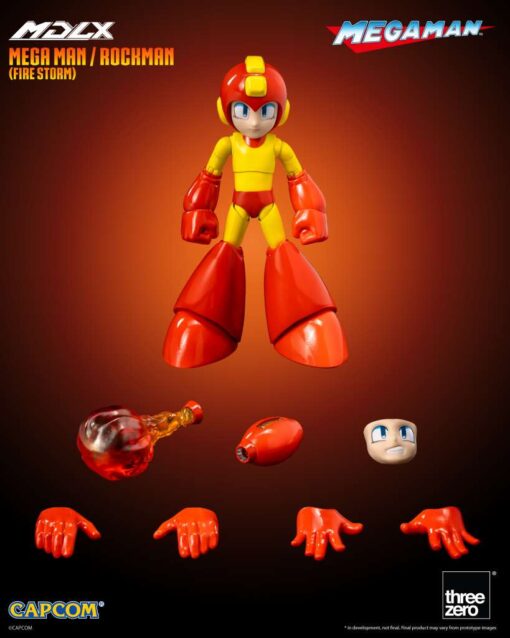 Mega Man Fire Storm Mdlx Af Action Figura Threea Toys/threezero