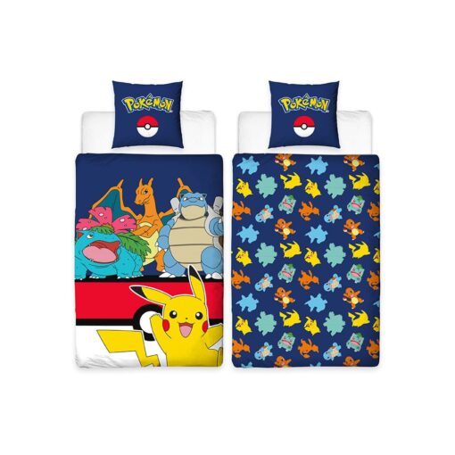 Pokemon Letto Linen Pokemon Blue 135 X 200 Cm Herding
