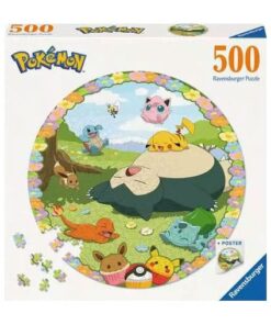 Pokémon Round Jigsaw Puzzle Flowery Pokémon (500 Pezzi) Ravensburger