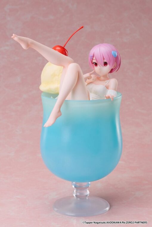 Re:zero Starting Life In Another World Pvc Statua 1/7 Ram Cream Soda Ver. 21 Cm Elcoco