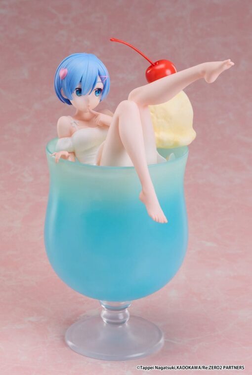 Re:zero Starting Life In Another World Pvc Statua 1/7 Rem Cream Soda Ver. 21 Cm Elcoco