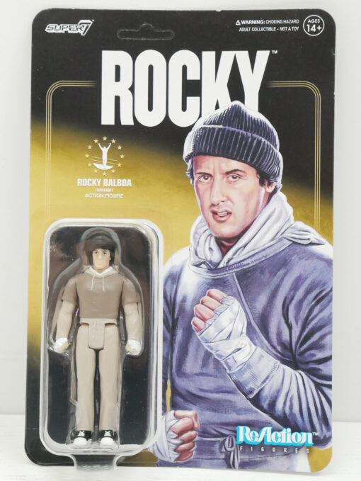 Rocky Reaction Action Figure Pvc Rocky Balboa Workout 10 Cm Super7 (Spedito in 24 ore)