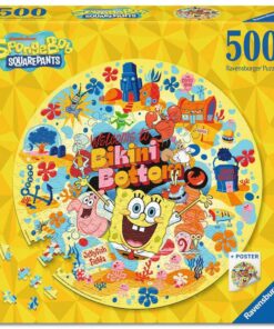 Spongebob Squarepants Round Jigsaw Puzzle Welcome To Bikini Bottom (500 Pezzi) Ravensburger