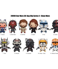 Star Wars Clone Wars 3d Pvc Bag Clips  Series 4  Con Figure Int.