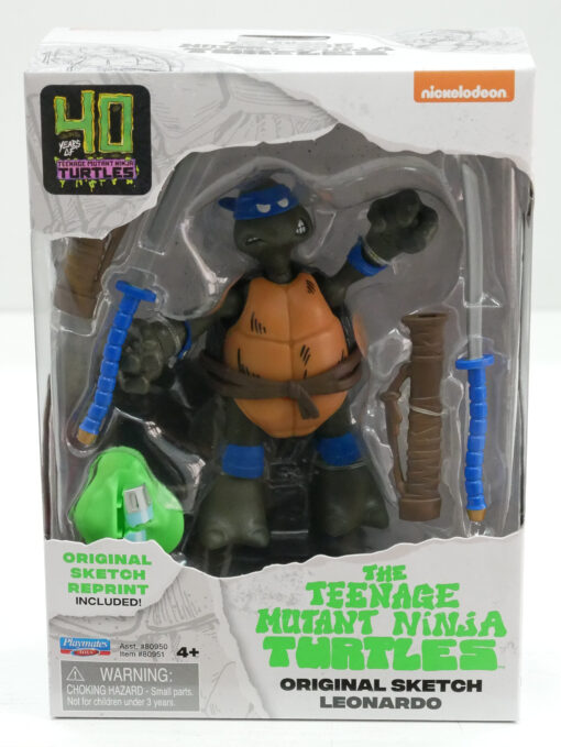 Tartarughe Ninja Leonardo Action Figures 11 Cm 40th Anniversary Boti Playmates (Spedito in 24 ore)