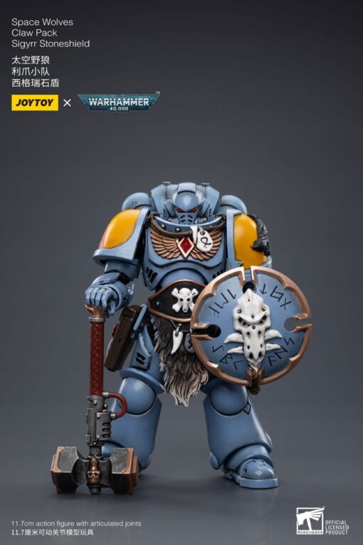 Warhammer 40k Action Figura 1/18 Space Wolves Claw Pack Sigyrr Stoneshield 12 Cm Joy Toy (cn)