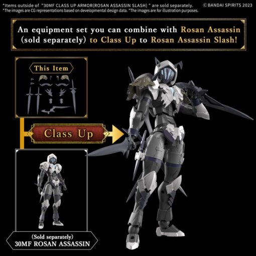 30MF CLASS UP ARMOR ROSAN ASSASSIN SLASH Model Kit Bandai Model Kit Gunpla