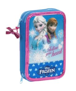 Astuccio porta penne Scuola Frozen Regina delle Nevi 34 pcs. 13x20 cm Safta