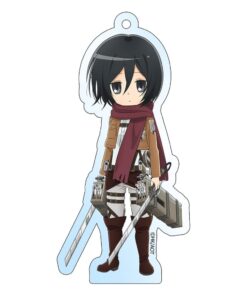Attack On Titan Acrylic Portachiavi Mikasa Holographic 8 Cm Sakami Merchandise