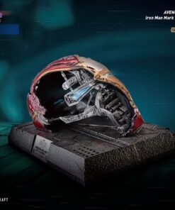 Avengers Endgame Master Craft Statua Iron Man Mark50 Casco Battle Damaged 22 Cm Beast Kingdom Toys