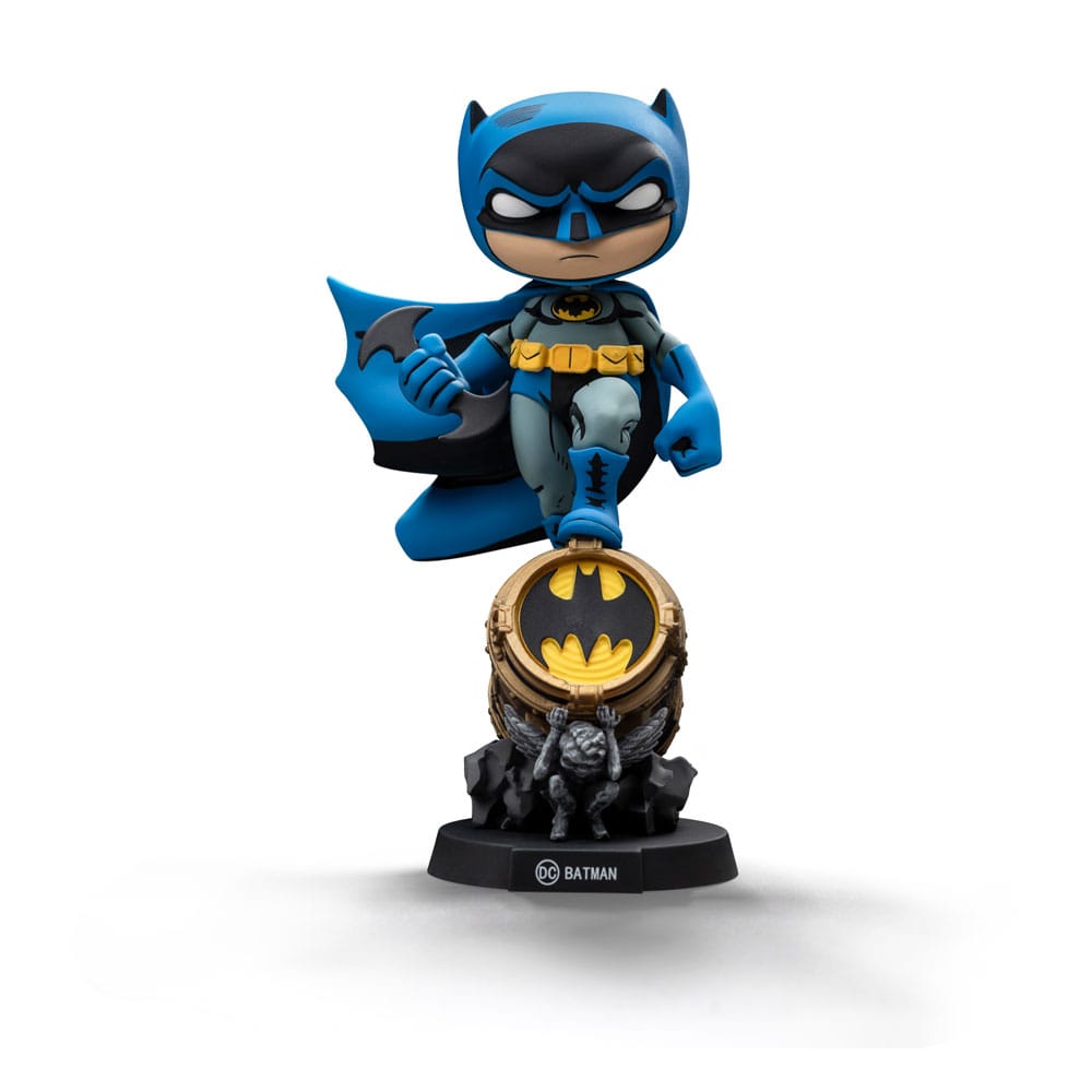 Batman Mini Co. Statua Batman Sul Batsegnale Blue Variant 15 Cm Iron Studios