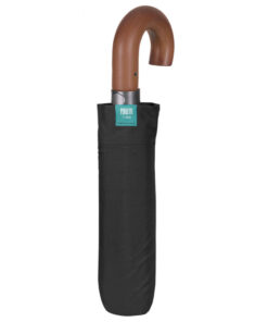 Black Automatic Folding Ombrello 58cm Perletti